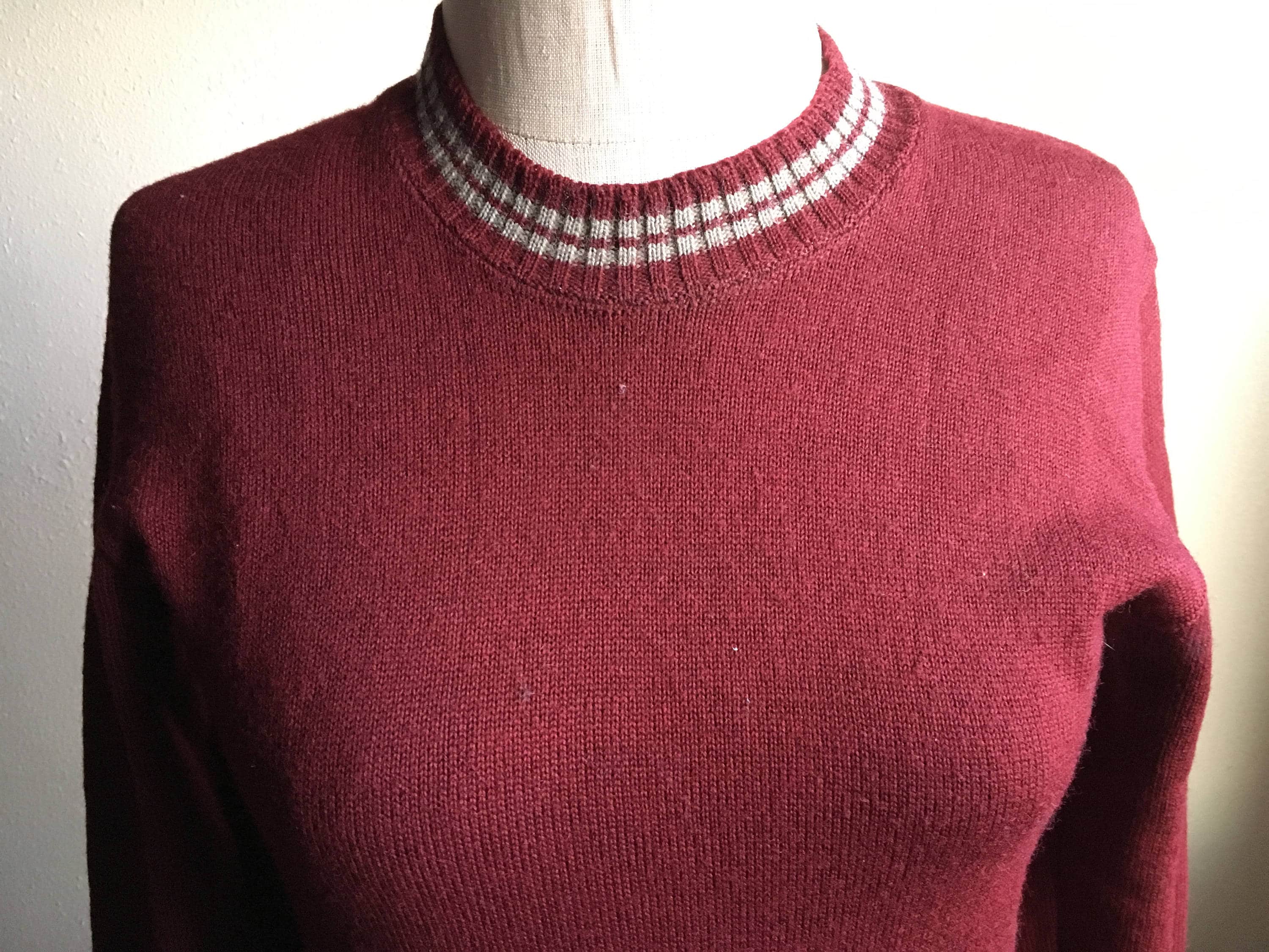Vintage 50s Octonek Knitting Co Seattle Maroon Wool Inside | Etsy