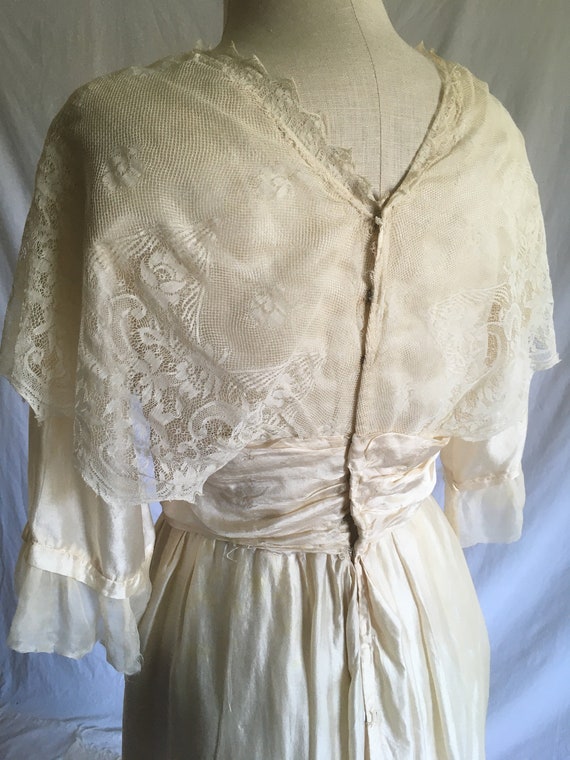 vintage antique dress montgomery ward co white si… - image 6