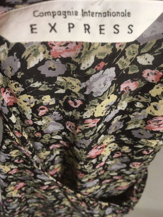 vintage 90s express floral floral see through dro… - image 3