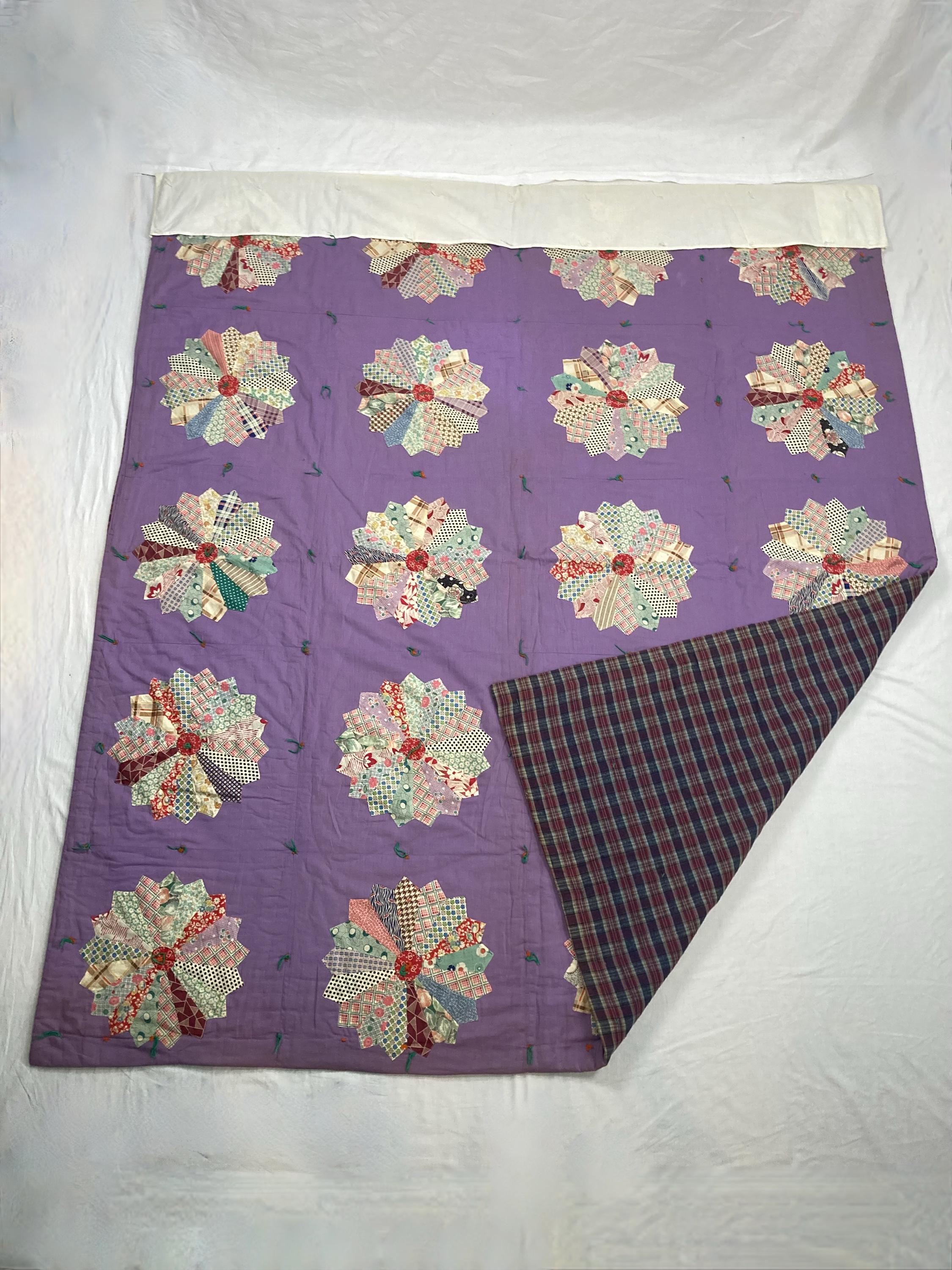 ヴィンテージ 30 年代 40 年代 パッチワーク ドレスデン プレート