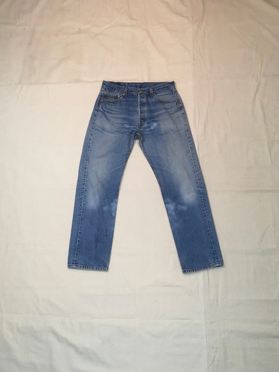Vintage Levis 501 Made in Usa Blue Jeans 33 X 31 Button Fly Denim