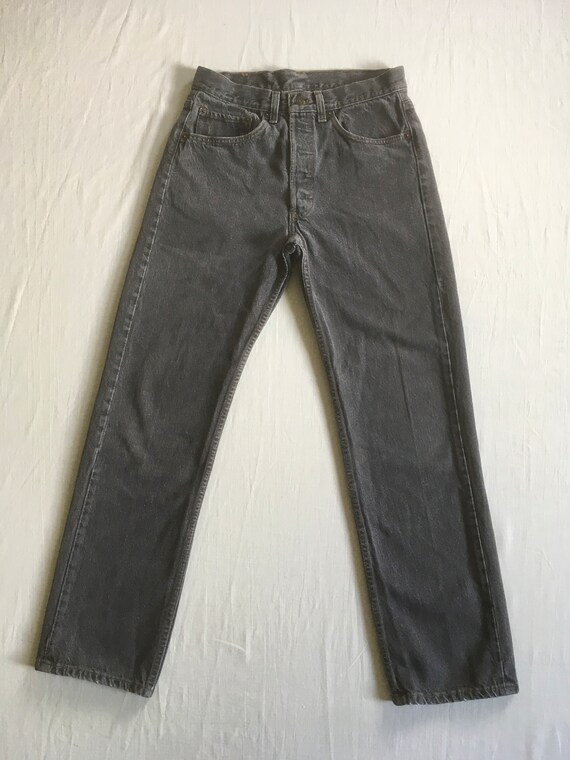 Vintage Levis 501 Jeans Made in Usa Faded Black 28 29 X 28