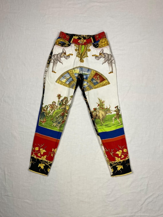 パンツ 90s vintage VERSACE JEANS COUTURE pants New Versace Jeans Couture Vintage 90's Leather Pants! 29 x