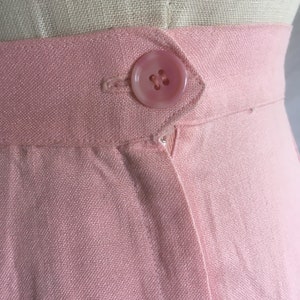 Vintage 50's Pink Mohair High Waisted Shorts with Accent Buttons