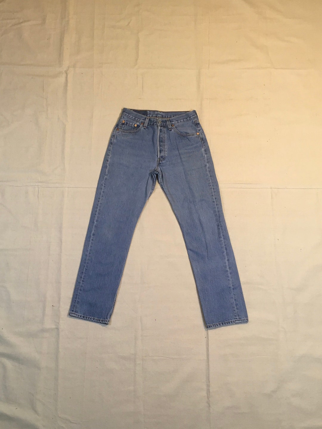 Vintage 90s Levis 501 Made in USA 4 Button Fly Blue Jeans - Etsy