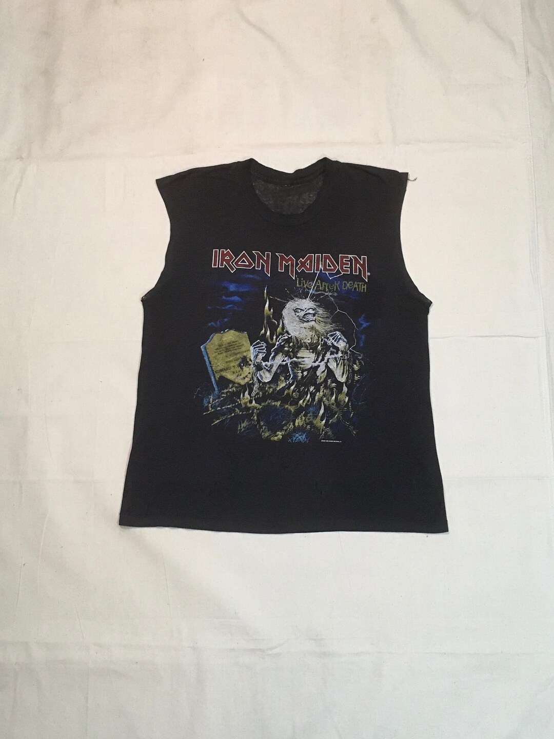ヴィンテージ 80 年代 アイアン メイデン T シャツ ライブ アフター  