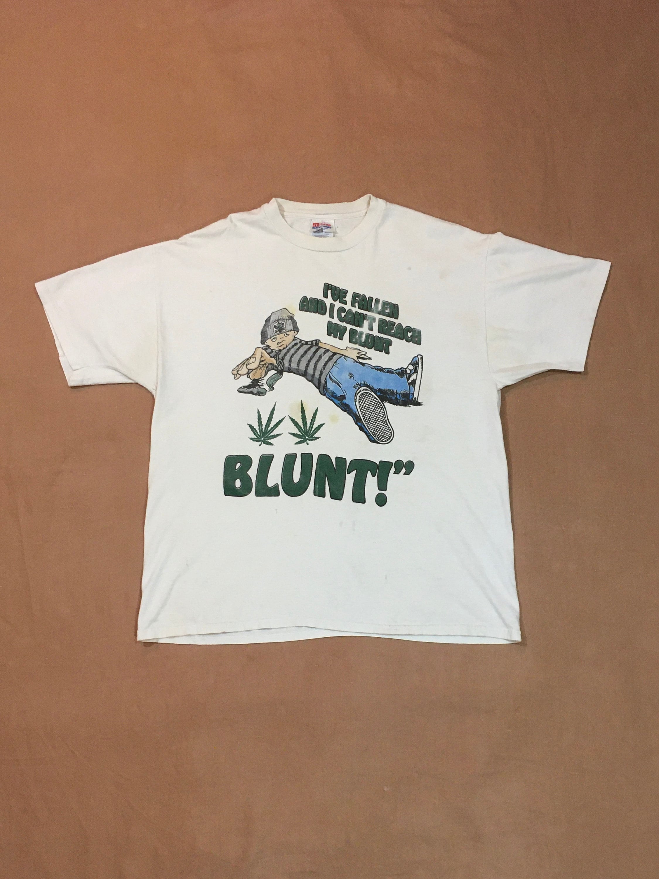 90s nude marijuana vintage shirt ヌード Vintage 90s Ive Fallen and I Can't Reach My Blunt Weed Marijuana