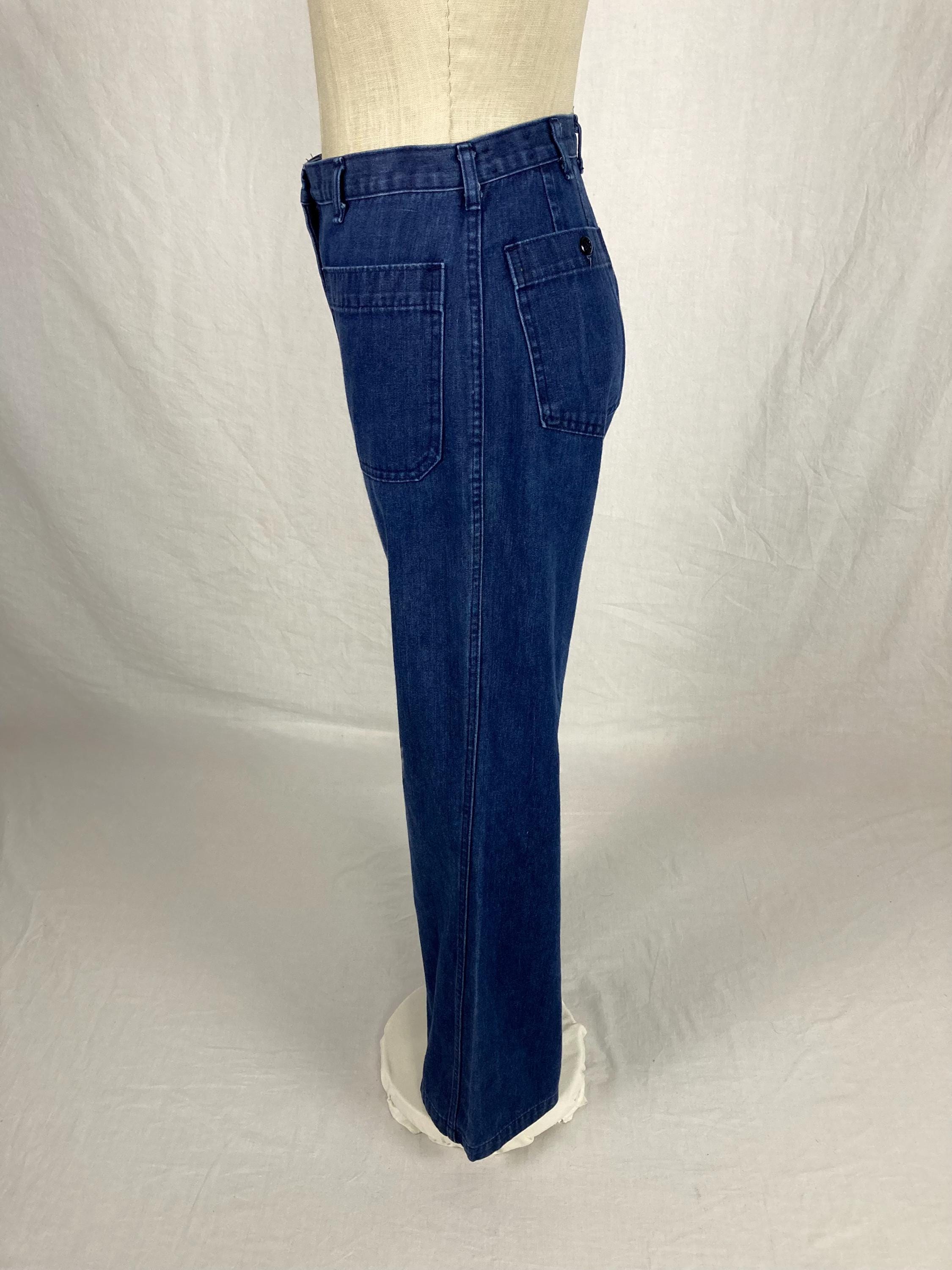 Vintage Womens Military Denim USN Dungarees 28 X 29 Type 1 Slacks