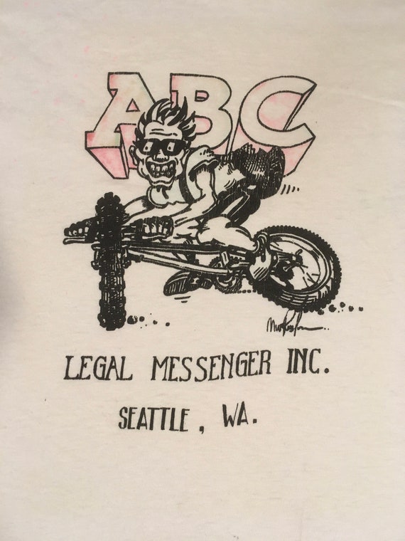 vintage 80s abc legal bike messanger seattle hand… - image 2