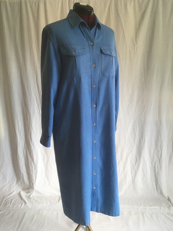 vintage 70s womens LL bean pure silk button up ox… - image 3