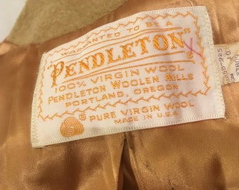 Vintage 60s Pendleton Wrap Coat Womens Pure Virgin Wool