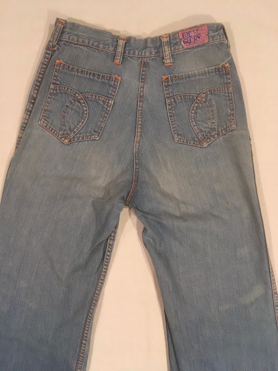 vintage 70s faded glory blue jeans high waist bel… - image 9