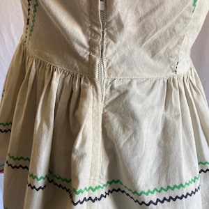vintage 40s handmade blouse side zip peplum fiesta western rockabilly polka ric rac image 17