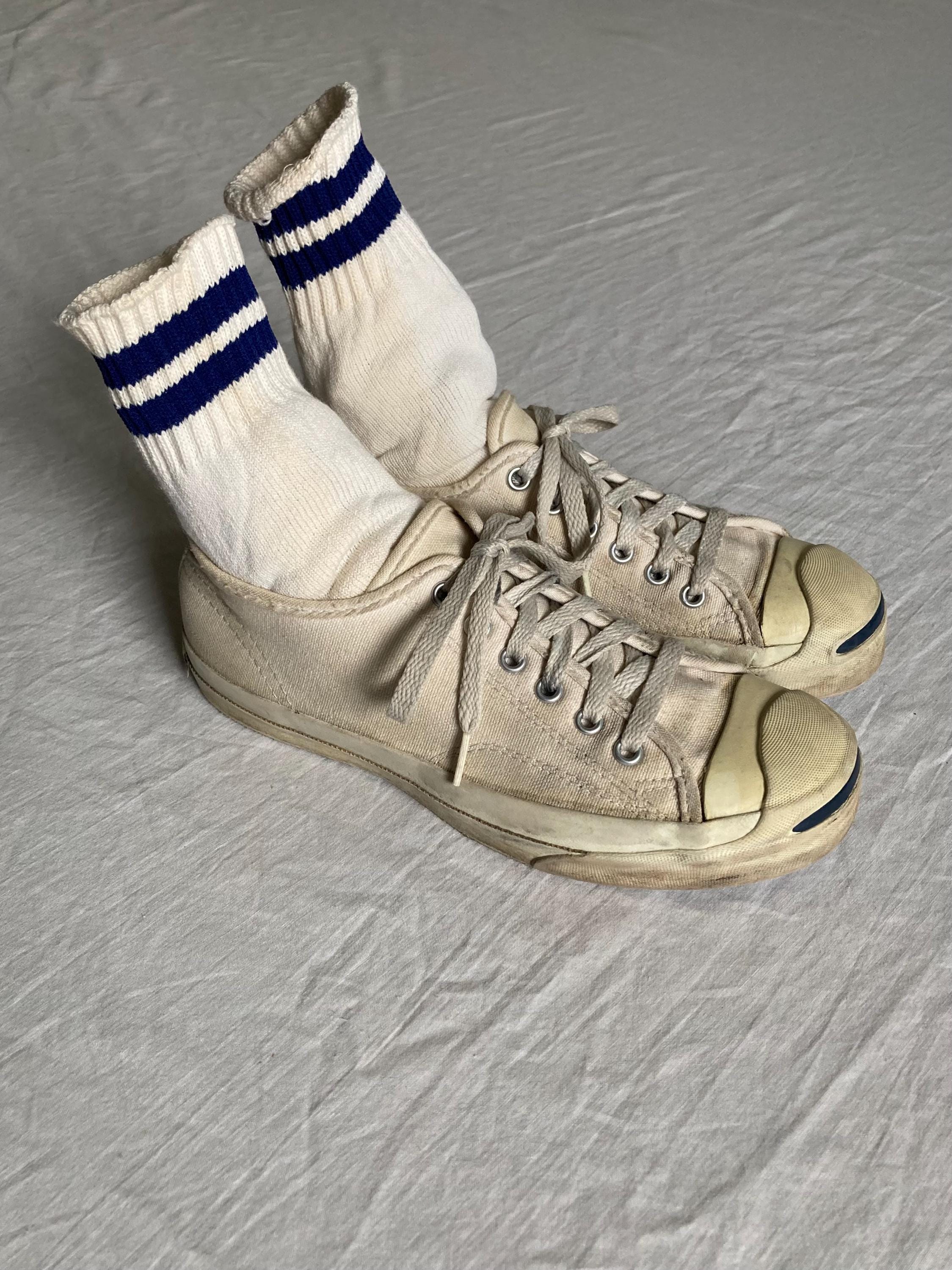 Vintage Jack Purcell Converse White Canvas Sneakers Made in Usa
