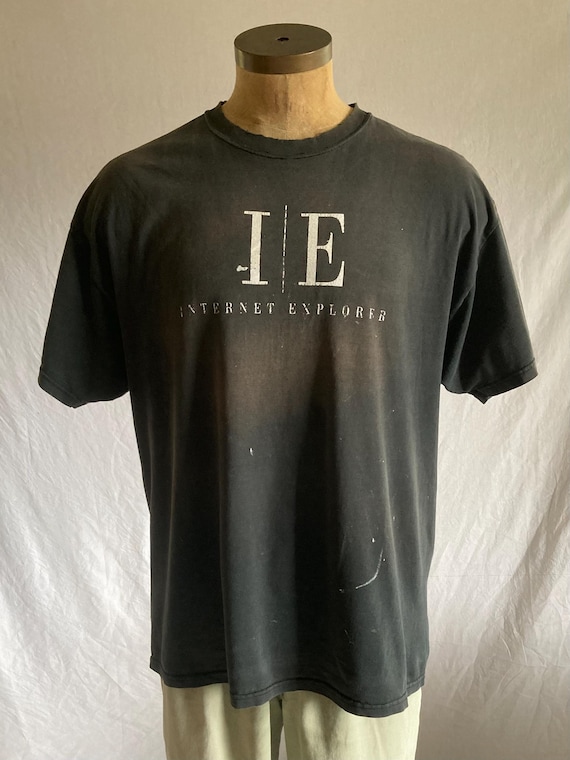 Vintage 90s Internet Explorer T Shirt 1990s Microsoft World Wide