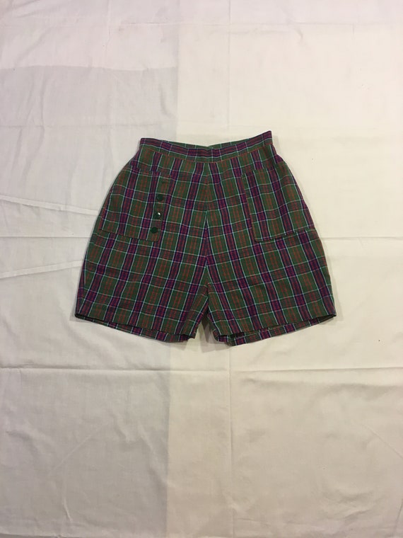 vintage 40s womens plaid high waist sanforized co… - image 5