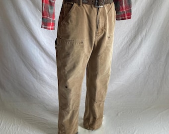 90sCarhartt ダブルニーワークパンツ 33x32 オリーブグリーン Carhartt WIP 【値下げ】CARHARTT DOUBLE KNEE PANT ダブルニー