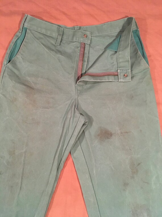 vintage 80s green uniform work pants Gem