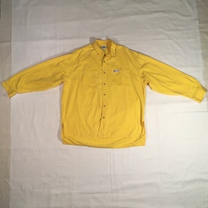 vvintage 90s cross colours yellow button up oxford shirt handcrafted with pride in usa