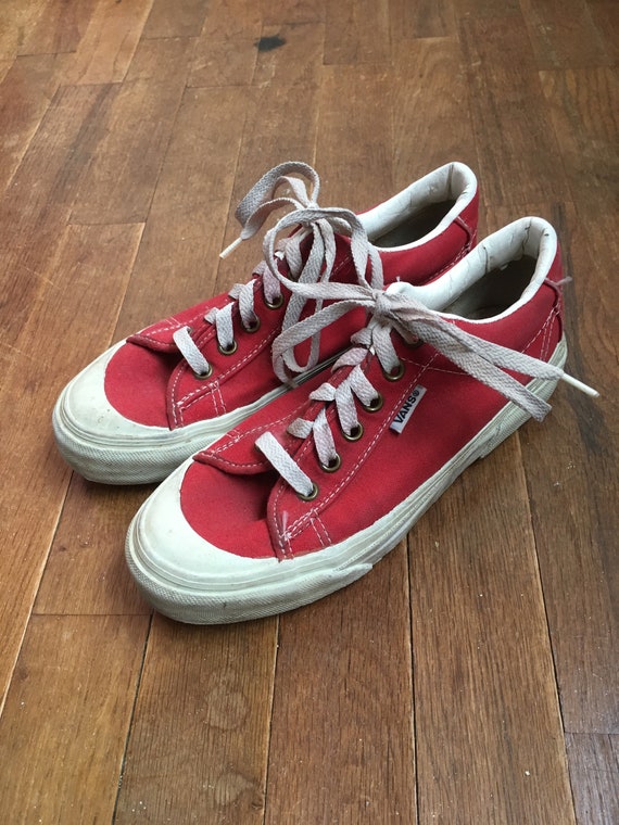 Vintage vans sneakers made in usa red 