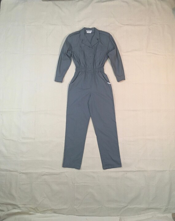 vintage 80s saint germain Paris grey cotton jumpsu