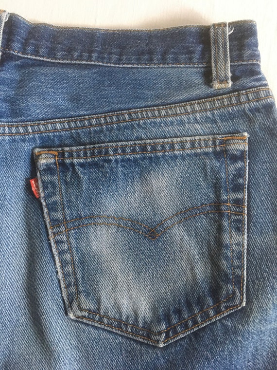 vintage 80s levis 501 blue jeans made in usa 33 x… - image 9