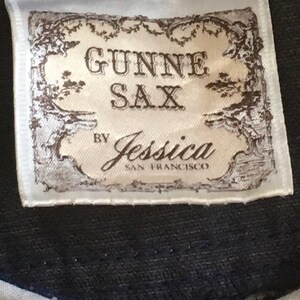 vintage gunne sax for Jessica girls long sleeve button up blue floral dress image 2