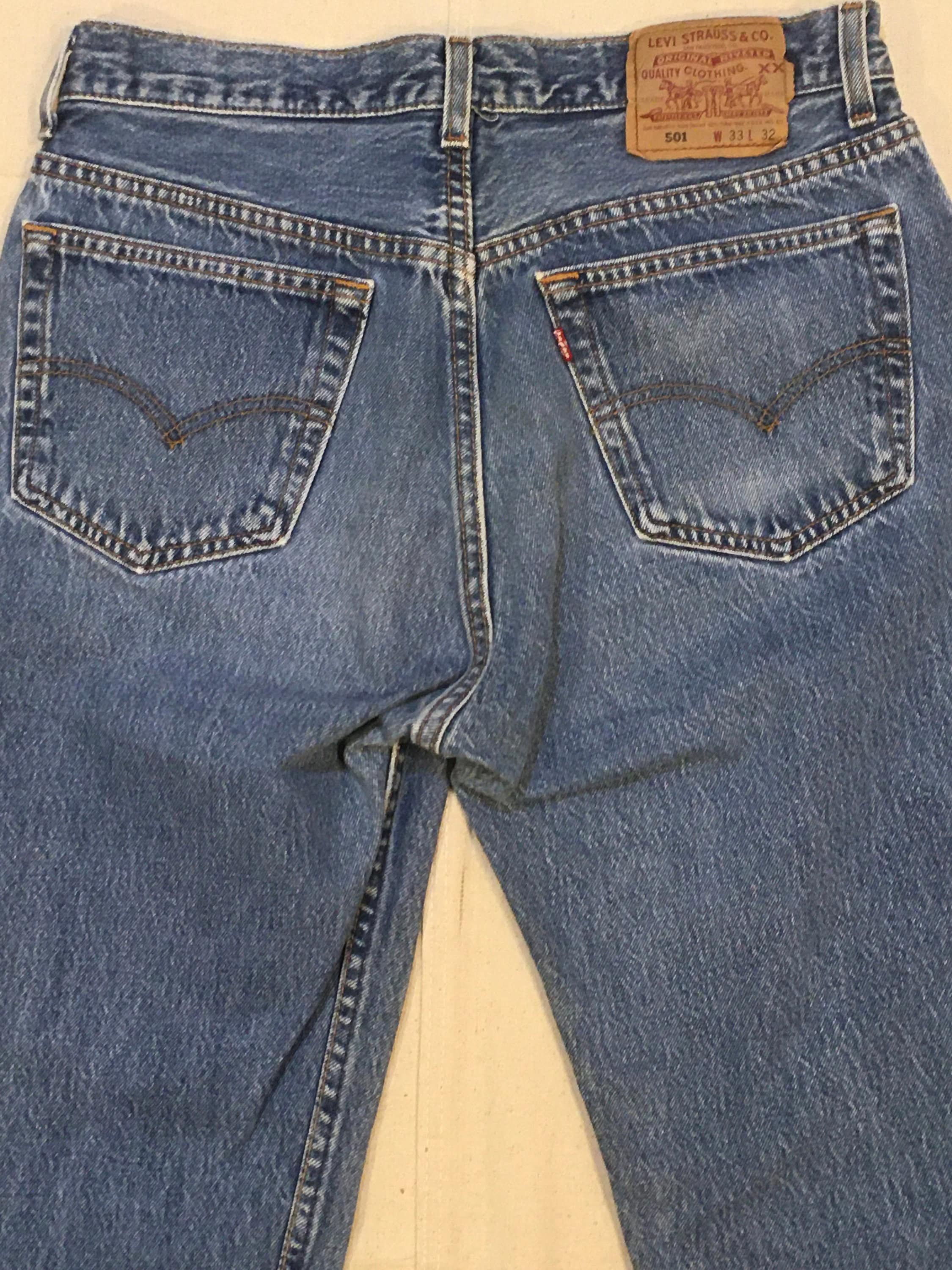 Vintage 90s Levis 501 0115 Made in USA Blue Jeans 31 X 31 - Etsy