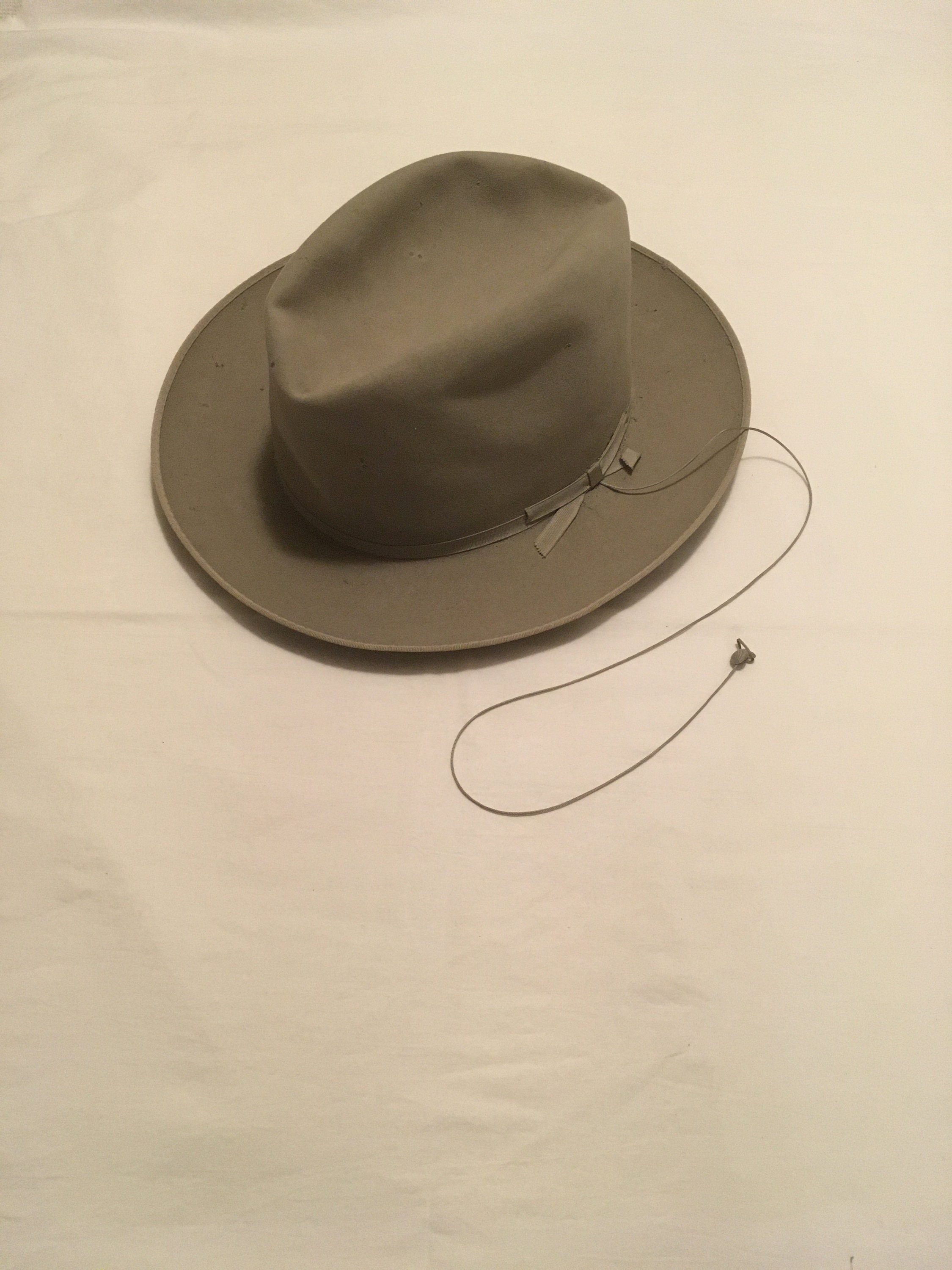 1950's Vintage Western Royal Stetson Cowboy Police Hat & Texas Ranger Badge
