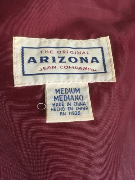 vintage arizona jean co suede leather raspberry p… - image 6