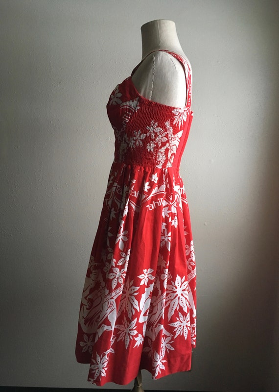 vintage 50s alfred shaheen dress bombshell honolu… - image 6