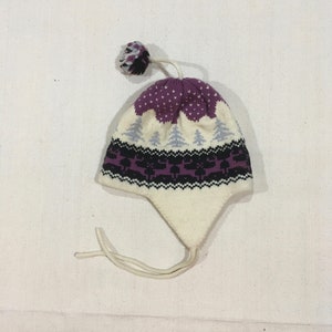 Vintage Wapiti Woolies Star Route Pure Virgin Wool Earflap  display picture 3