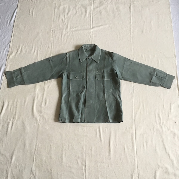 vintage og 107 military uniform usmc marine corp clothing depot sage green cotton sateen mans starched field shirt jungle fatigue