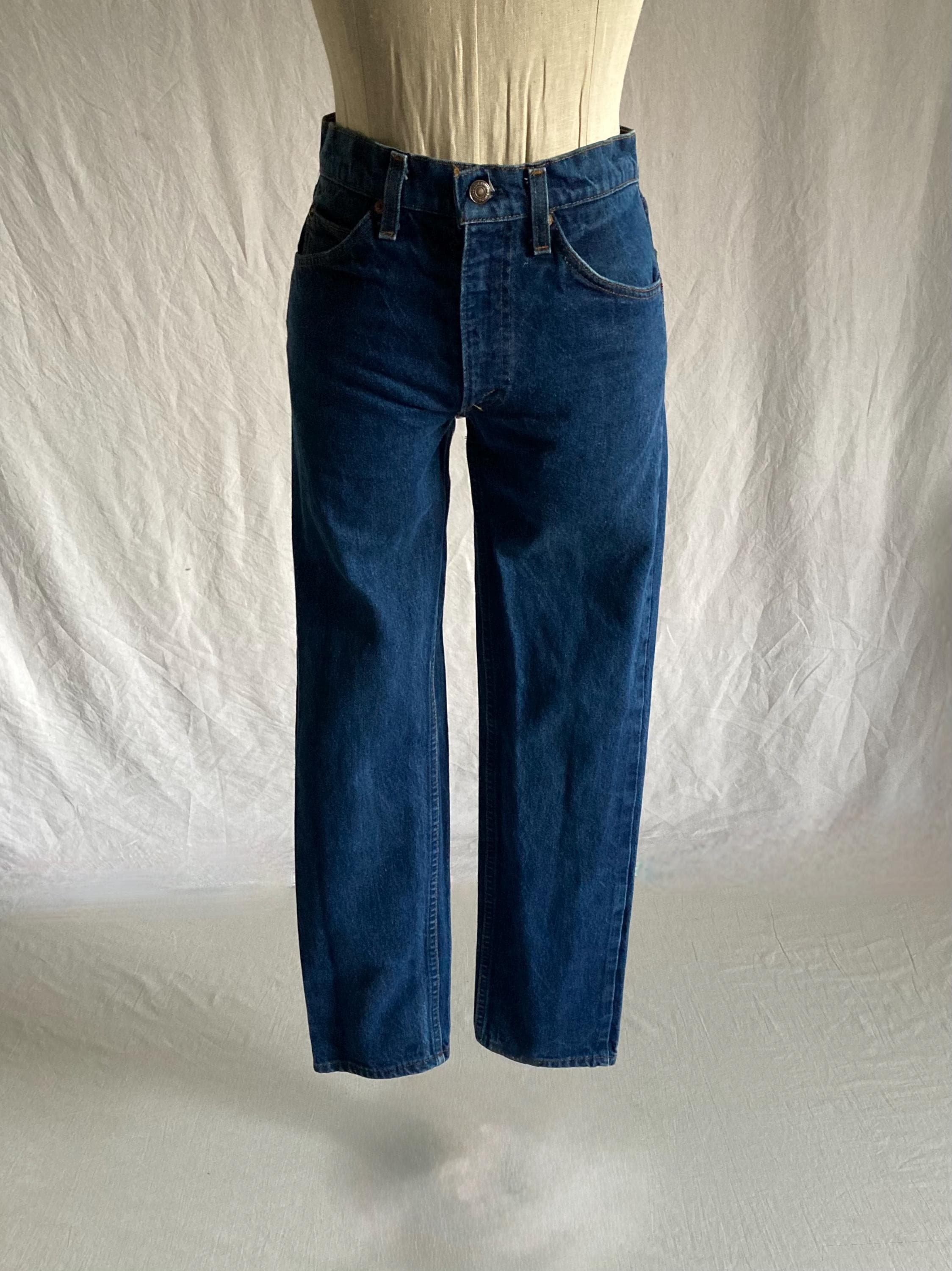 Vintage 70s 80s Levis 20505 0217 Blue Jeans Zip Waist 28 Made in