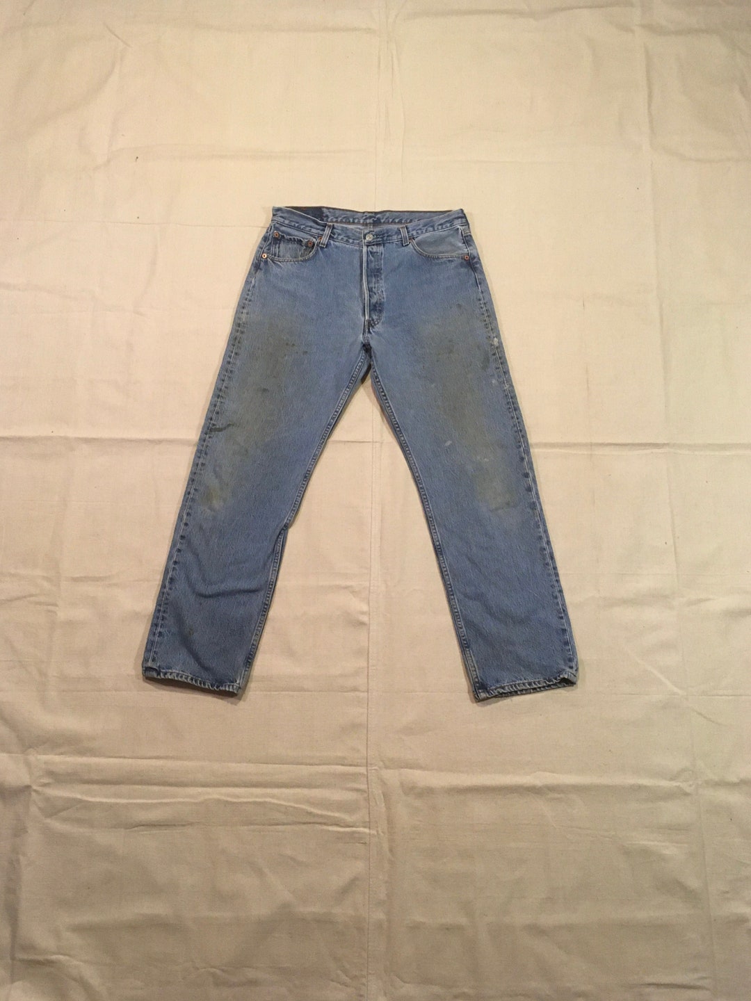 Vintage 90s Levis 501 Blue Jeans 34 X 30 Made in Mexico Button Fly