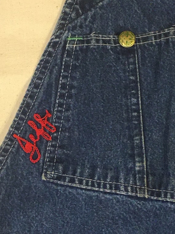 vintage 80s osh kosh b'gosh adult blue jean vestb… - image 2