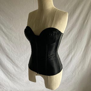vintage 90s fredericks of hollywood black satin corset 36C style 1780 bustier 1990s lingerie image 7