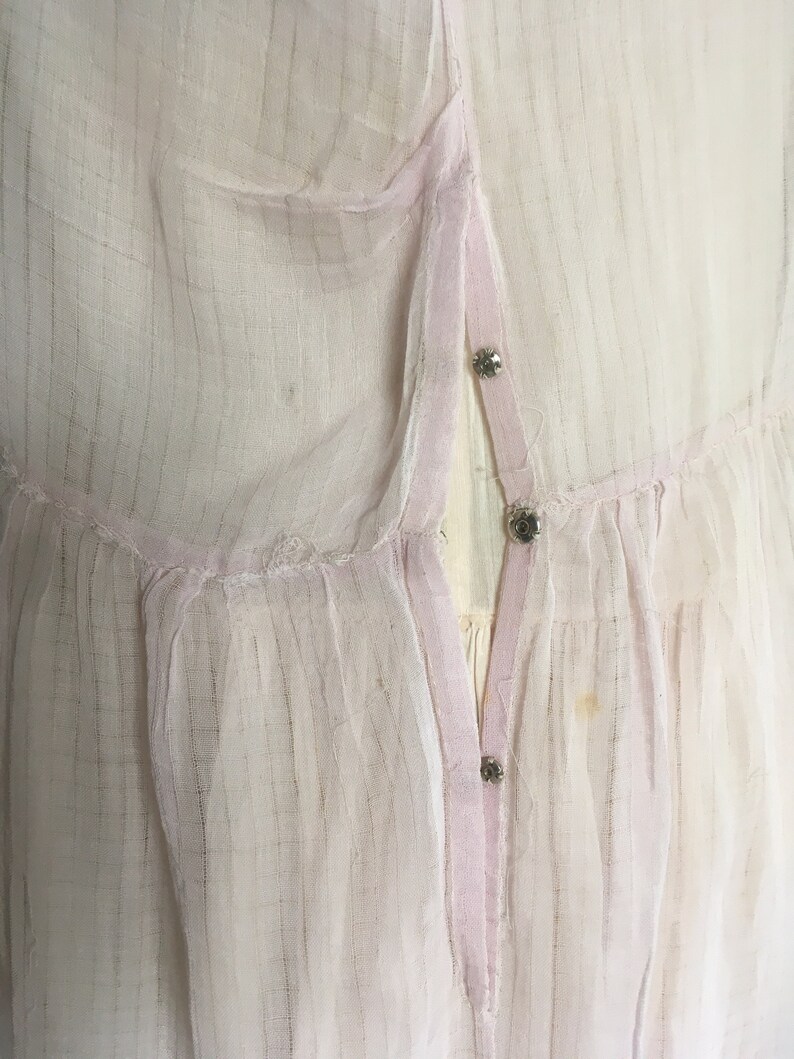 vintage 1920s drop waist purple sheer lawn dress handmade antique day dress flapper frock great gatsby art deco 20s fashion image 9