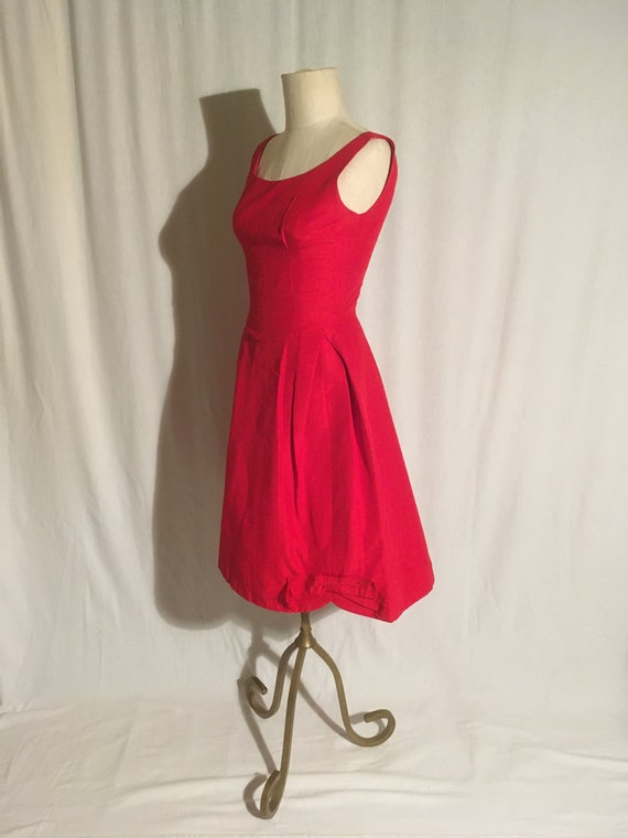 vintage 50s Minx Modes womens red zip back fit an… - image 7