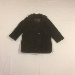 vintage 70s susan lynn by item house womens fake persian lamb fur dark brown coat 1970s womens fashion style