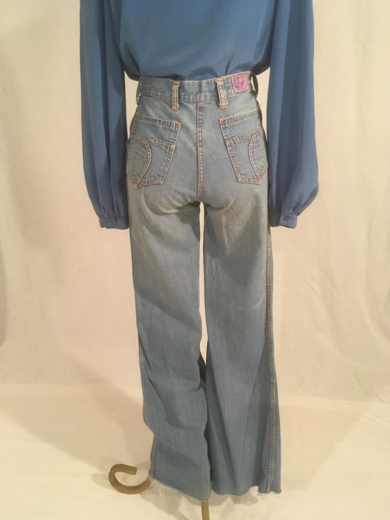 vintage 70s faded glory blue jeans high waist bel… - image 3