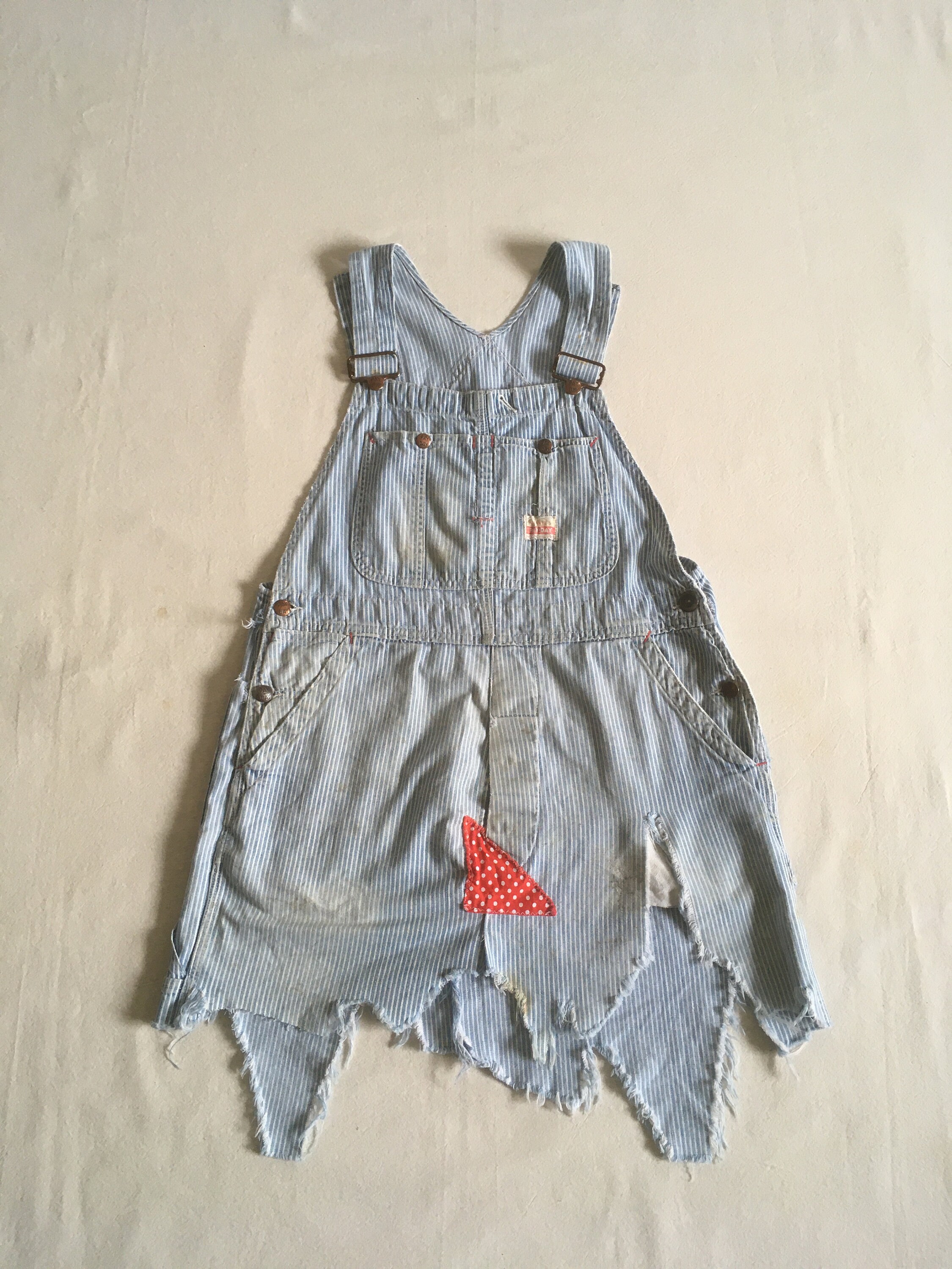 Vintage 60s Penneys Payday Square Bak Hickory Stripe Cut off 