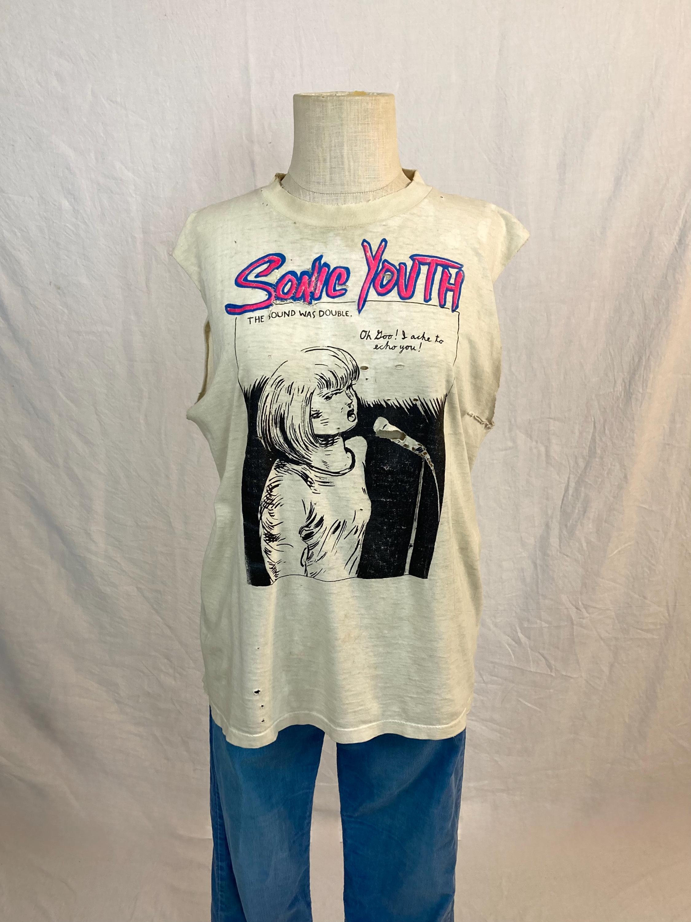 Vintage 90s 1990 Sonic Youth Goo Pettibon Front Back Vintage 90s 1990 Sonic Youth Goo Pettibon Front Back