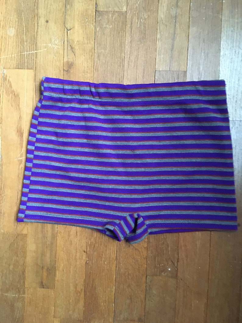 vintage 50s mens purple grey red striped swim trunks swim briefs swim shorts