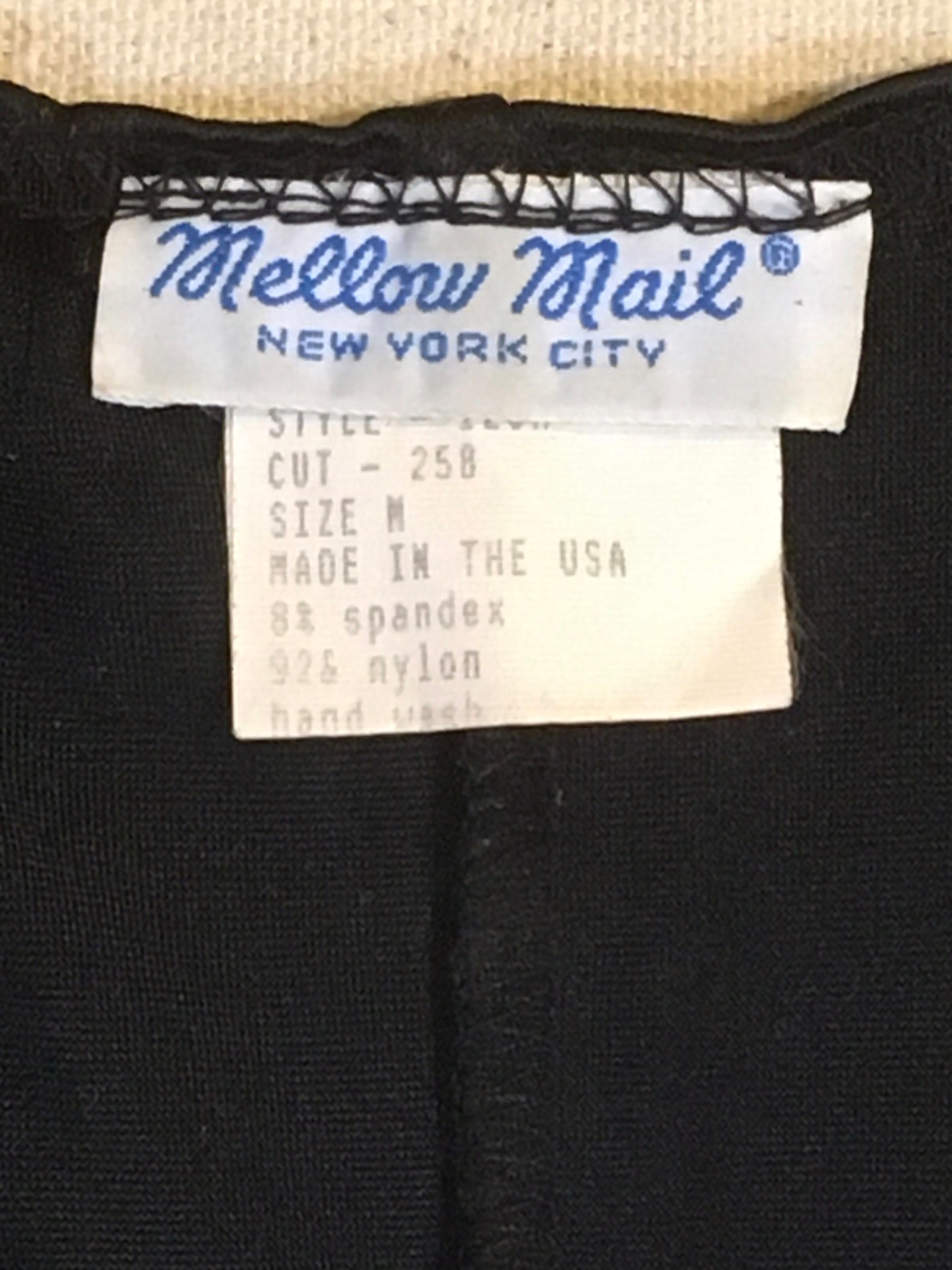 Vintage 70s Mellow Mail Black Nylon Spandex Bodycon Long - Etsy
