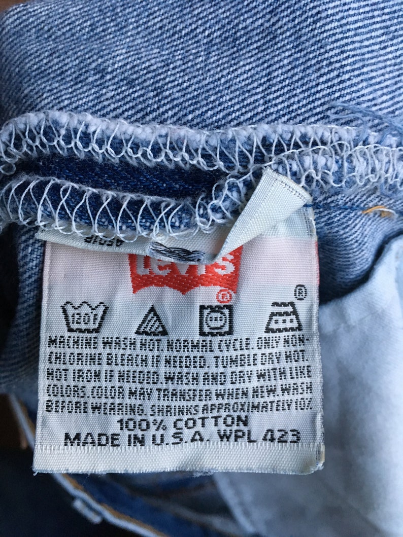 vintage levis 501 xx blue jeans made in usa 31 x 31 image 8