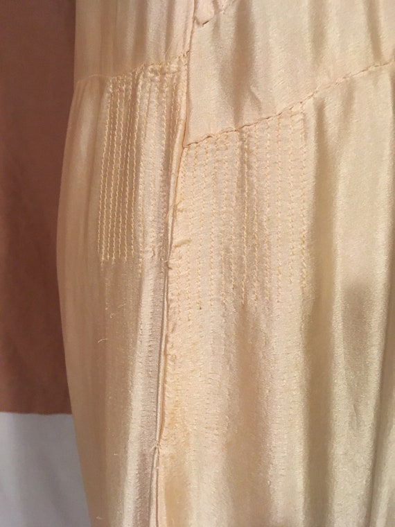 vintage 1920s silky satin charmeuse and lace slee… - image 4