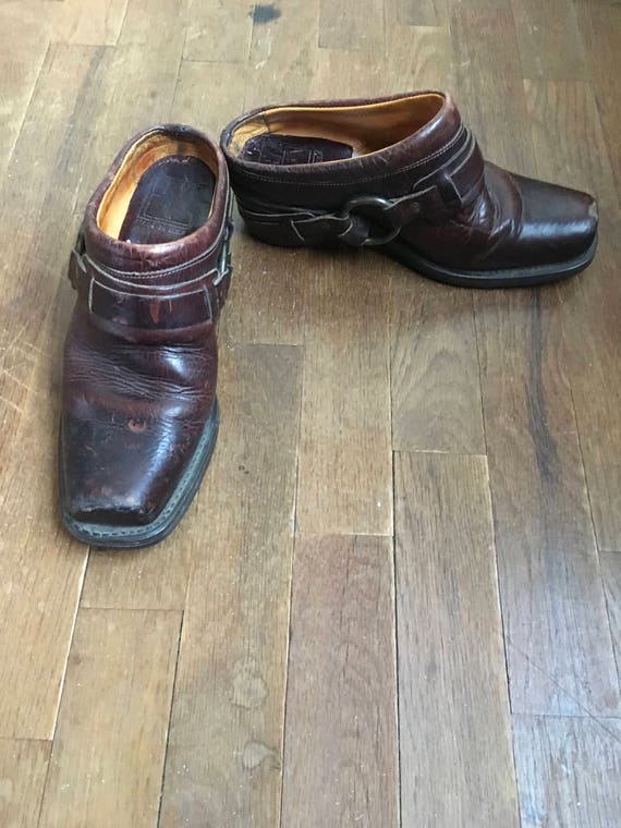 frye belted harness boots