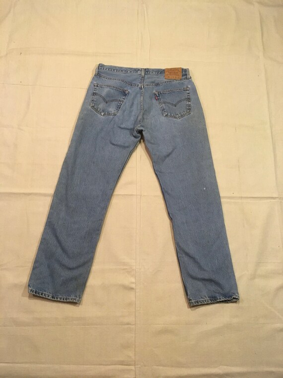 vintage levis 501 blue jeans 34 x 30 - image 4