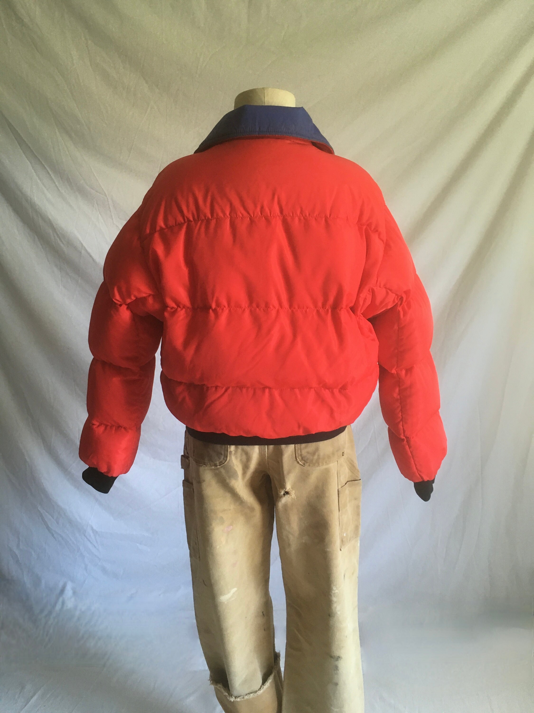 Vintage 90s Reversible Down Puffer Jacket Bomber Columbia